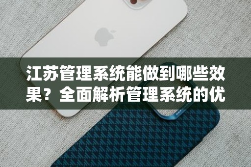 江苏管理系统能做到哪些效果？全面解析管理系统的优势