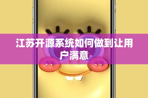 江苏开源系统如何做到让用户满意
